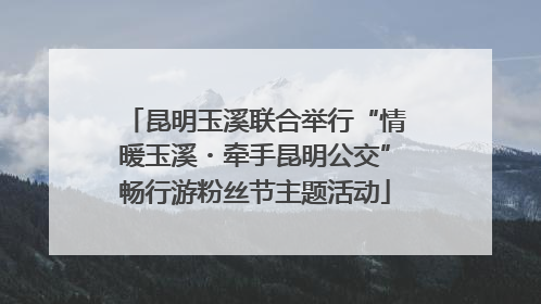 昆明玉溪联合举行“情暖玉溪・牵手昆明公交”畅行游粉丝节主题活动
