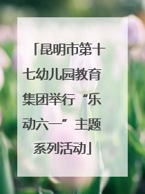 昆明市第十七幼儿园教育集团举行“乐动六一”主题系列活动