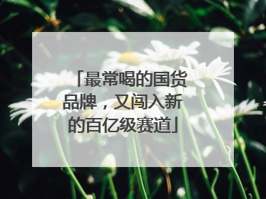 最常喝的国货品牌，又闯入新的百亿级赛道