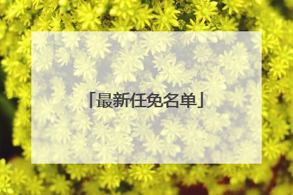 最新任免名单