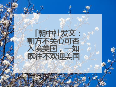 朝中社发文：朝方不关心可否入境美国，一如既往不欢迎美国人入境朝鲜