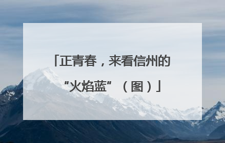 正青春，来看信州的“火焰蓝”（图）