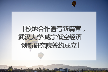 校地合作谱写新篇章，武汉大学·咸宁低空经济创新研究院签约成立