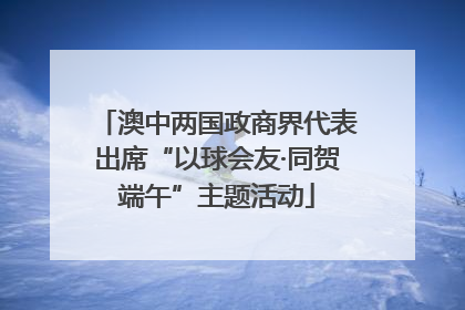 澳中两国政商界代表出席“以球会友·同贺端午”主题活动