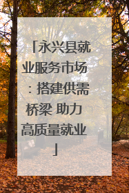 永兴县就业服务市场：搭建供需桥梁 助力高质量就业
