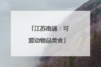 江苏南通：可爱动物品美食