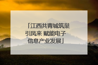 江西共青城筑巢引凤来 赋能电子信息产业发展