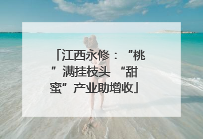 江西永修：“桃”满挂枝头 “甜蜜”产业助增收