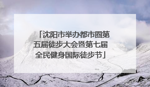 沈阳市举办都市圈第五届徒步大会暨第七届全民健身国际徒步节