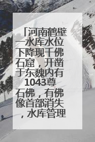 河南鹤壁一水库水位下降现千佛石窟，开凿于东魏内有1043尊石佛，有佛像首部消失，水库管理方回应