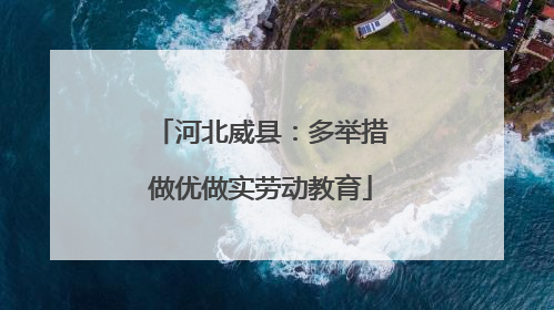 河北威县：多举措做优做实劳动教育