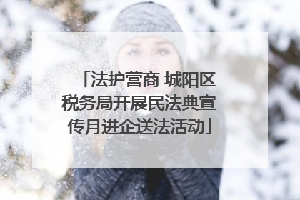 法护营商 城阳区税务局开展民法典宣传月进企送法活动