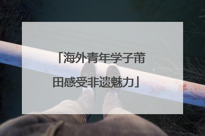海外青年学子莆田感受非遗魅力