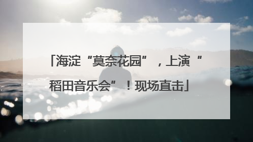 海淀“莫奈花园”，上演“稻田音乐会”！现场直击
