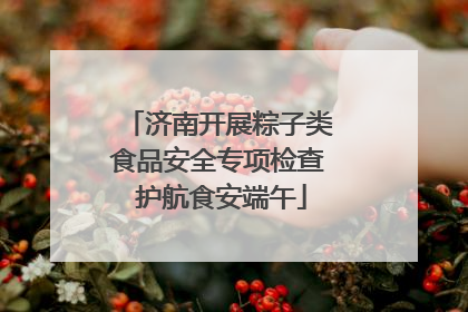 济南开展粽子类食品安全专项检查 护航食安端午