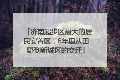 济南起步区最大的居民安置区，6年里从田野到新城区的变迁