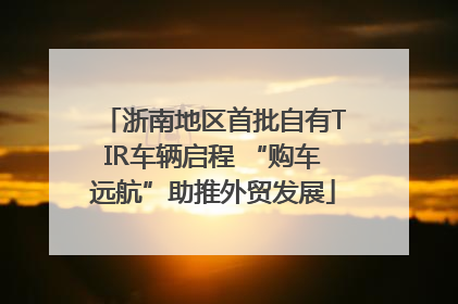 浙南地区首批自有TIR车辆启程 “购车远航”助推外贸发展