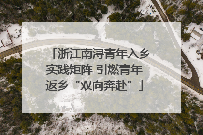 浙江南浔青年入乡实践矩阵 引燃青年返乡“双向奔赴”