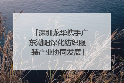 深圳龙华携手广东潮阳深化纺织服装产业协同发展