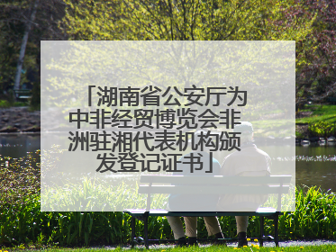 湖南省公安厅为中非经贸博览会非洲驻湘代表机构颁发登记证书