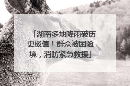 湖南多地降雨破历史极值！群众被困险境，消防紧急救援
