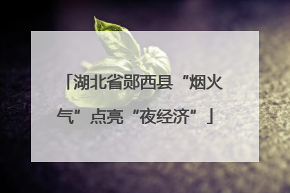 湖北省郧西县“烟火气”点亮“夜经济”