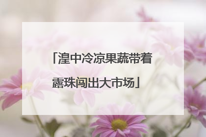 湟中冷凉果蔬带着露珠闯出大市场
