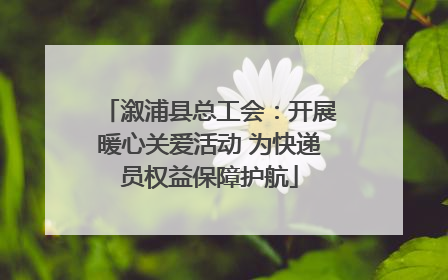 溆浦县总工会：开展暖心关爱活动 为快递员权益保障护航