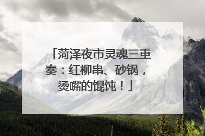 菏泽夜市灵魂三重奏：红柳串、砂锅，烫嘴的馄饨！