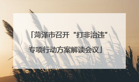 菏泽市召开“打非治违”专项行动方案解读会议