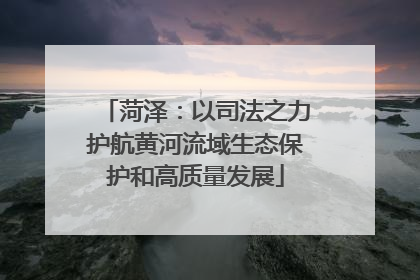 菏泽：以司法之力护航黄河流域生态保护和高质量发展