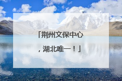荆州文保中心，湖北唯一！