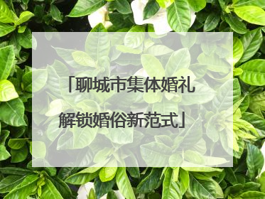 聊城市集体婚礼解锁婚俗新范式