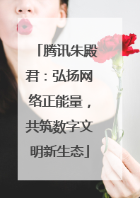 腾讯朱殿君：弘扬网络正能量，共筑数字文明新生态