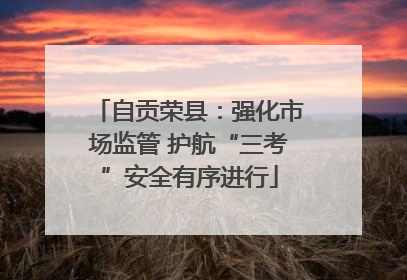 自贡荣县：强化市场监管 护航“三考”安全有序进行