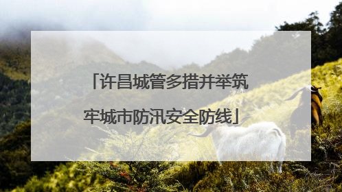 许昌城管多措并举筑牢城市防汛安全防线