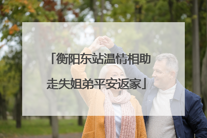 衡阳东站温情相助 走失姐弟平安返家