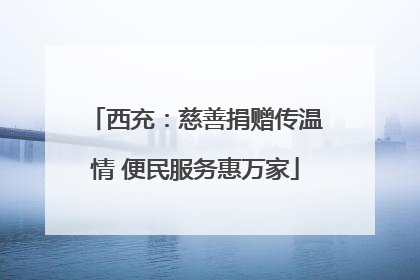 西充：慈善捐赠传温情 便民服务惠万家