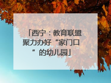 西宁：教育联盟聚力办好“家门口”的幼儿园
