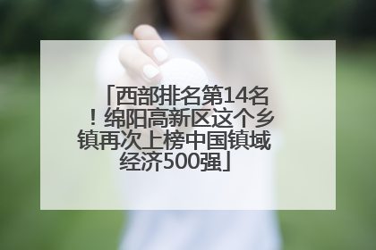 西部排名第14名！绵阳高新区这个乡镇再次上榜中国镇域经济500强