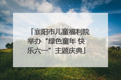 襄阳市儿童福利院举办“绿色童年 快乐六一”主题庆典