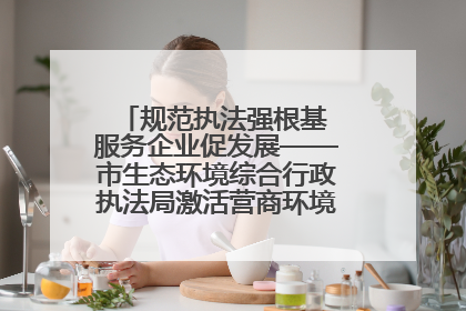规范执法强根基 服务企业促发展——市生态环境综合行政执法局激活营商环境“绿色动能”