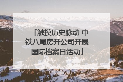 触摸历史脉动 中铁八局房开公司开展国际档案日活动