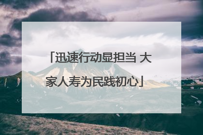 迅速行动显担当 大家人寿为民践初心