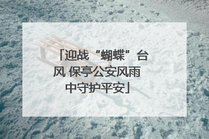 迎战“蝴蝶”台风 保亭公安风雨中守护平安
