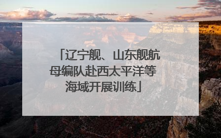 辽宁舰、山东舰航母编队赴西太平洋等海域开展训练
