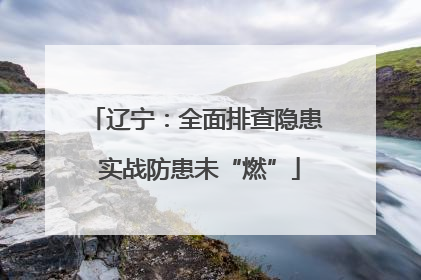 辽宁：全面排查隐患 实战防患未“燃”