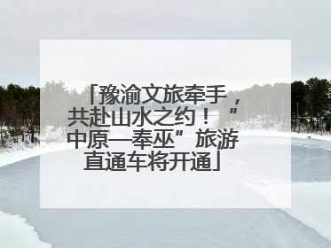 豫渝文旅牵手，共赴山水之约！“中原—奉巫”旅游直通车将开通