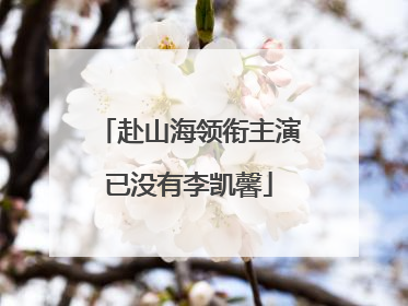赴山海领衔主演已没有李凯馨