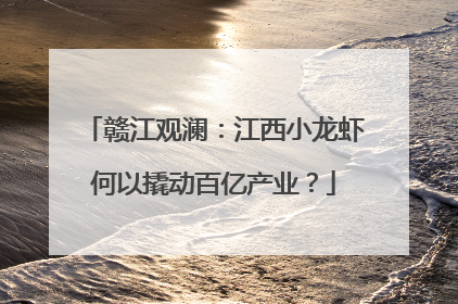赣江观澜：江西小龙虾何以撬动百亿产业？